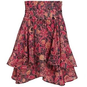 A.L.C. Vera Silk Chiffon Tiered Layer Ruffled Mini Skirt